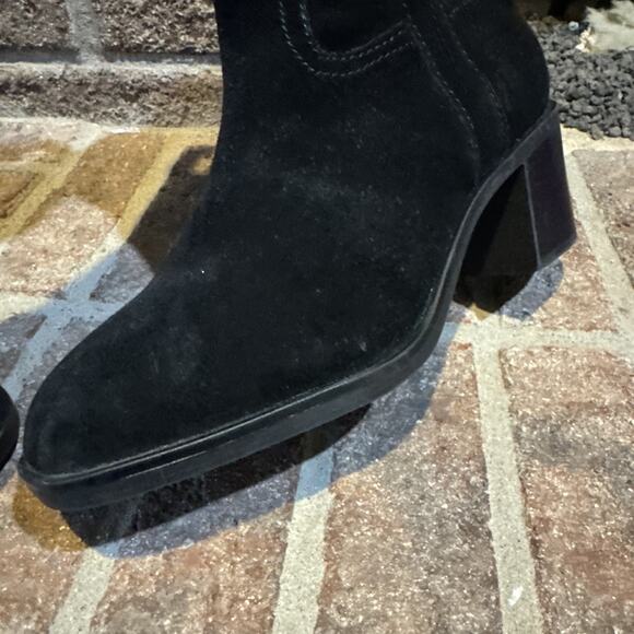 Steve Madden Women Romney Black Leather Western Festival Pull On Boots sz 9 - Picture 13 of 16